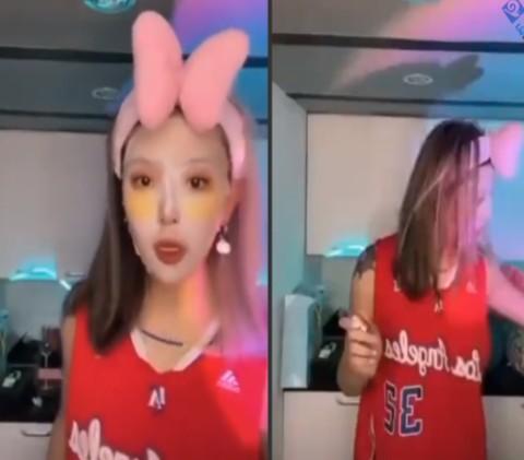 豆绵绵篮球服直播回放截图（抖音主播豆绵绵篮球服事件）